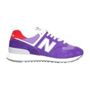 New Balance 574 Dam Sneakers Lila Röd Vit Purple, Dam