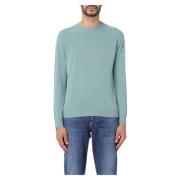 Drumohr Round-neck Knitwear Blue, Herr