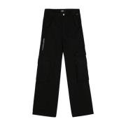 Gcds Wide Trousers Black, Herr