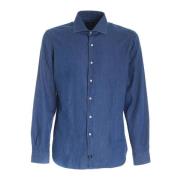 Fay Casual skjorta Blue, Herr