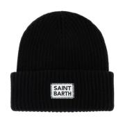 MC2 Saint Barth Svart ullblandad beanie mössa Black, Dam