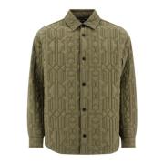 Palm Angels Monogram Quiltad Jacka Green, Herr