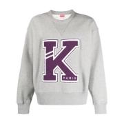 Kenzo Överdriven Varsity Sweatshirt Gray, Herr