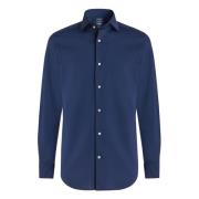 Boggi Milano Regular Fit Japansk Jersey Pikétröja Blue, Herr