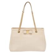 Salvatore Ferragamo Pre-owned Pre-owned Laeder totevskor Beige, Dam