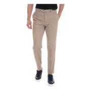 Kiton Chinobyxor, Regular Fit, Knappstängning Beige, Herr