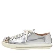 Miu Miu Pre-owned Pre-owned Laeder sneakers Gray, Dam