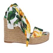 Dolce & Gabbana Gula Rosor Kilklackssandaler Yellow, Dam