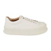 Jil Sander Cloud Låga Lädersneakers White, Dam