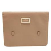 Valentino Vintage Pre-owned Laeder hem-och-kontorstillbehr Beige, Dam