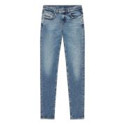 Diesel Slim-fit Jeans - Distressed Blue Wash Blue, Herr