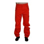 Dolce & Gabbana Wide Trousers Red, Herr