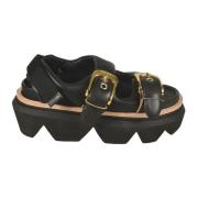 Sacai Flat Sandals Black, Dam