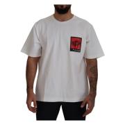 Dolce & Gabbana Vit Tryckt Herr T-shirt White, Herr