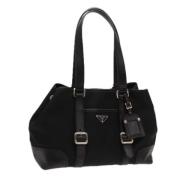 Prada Vintage Pre-owned Tyg prada-vskor Black, Dam