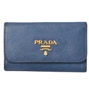 Prada Vintage Pre-owned Laeder nyckelhllare Blue, Dam