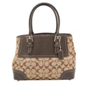 Coach Pre-owned Pre-owned Canvas totevskor Brown, Dam