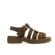 Elena Iachi Grön mocka bur sandal Green, Dam