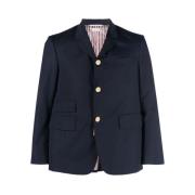 Thom Browne Navy Blue RWB Stripe Blazer Blue, Herr