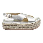 Paloma Barceló Metallic Kilklack Sandaler Champagne Beige, Dam