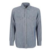 Eleventy Denim Shirts Blue, Herr