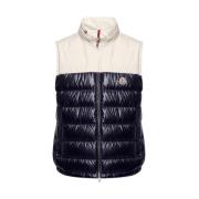 Moncler Cerces Dunväst - Navy/Offwhite Multicolor, Herr