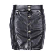 Chiara Ferragni Collection Leather Skirts Black, Dam