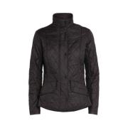 Barbour Quiltad Flyweight Cavalry Jacka Black, Dam