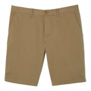 Lacoste Stretch Cotton Bermuda Shorts Beige, Herr