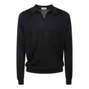 John Smedley Long Sleeve Tops Blue, Herr