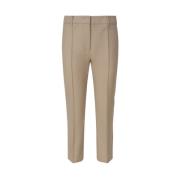 Sportmax Cropped Trousers Beige, Dam