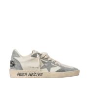 Golden Goose Crackled Leather Casual Sneakers White, Unisex