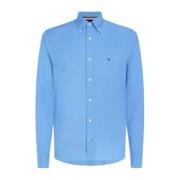 Tommy Hilfiger Herr Logo Broderad Skjorta Blue, Herr