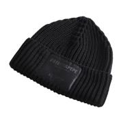 Patrizia Pepe Räfflad Mössa Beanie Black, Dam