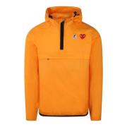 Comme des Garçons Play Ripstop Nylon Anorak Jacka med Logo Print Orang...