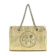 Tory Burch Metallic Mini Chain Tote Väska Yellow, Dam