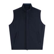 Paul & Shark Stretch Zip Teknisk Gilet Blue, Herr