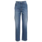 Max Mara Weekend 90-talets Denim Comfort Jeans Ortisei Blue, Dam