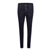 Cream Skinny Jeans Blue, Dam