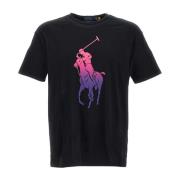 Ralph Lauren Svart Bomull Polo T-Shirt Black, Herr