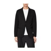 Armani Exchange Stretch Jersey Blazer - Svart Shawl Black, Herr