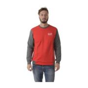 Emporio Armani EA7 Hoodies Red, Herr