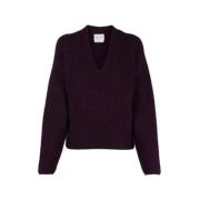 Forte Forte V-neck Knitwear Purple, Dam