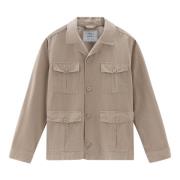 Woolrich Safari Overshirt Beige, Herr