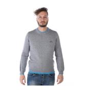 Kenzo Mysig Stickad Tröja Pullover Gray, Herr