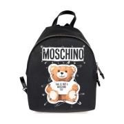 Moschino Safety Pin Teddy Ryggsäck Svart Black, Dam