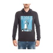 Armani Jeans Hoodie Sweatshirt Blue, Herr