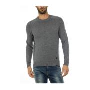 Armani Jeans Mysig Stickad Tröja Gray, Herr