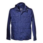 Baldinini Jacket in navy blue nylon Blue, Herr