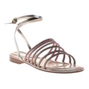 Baldinini Sandal in platinum nappa leather Yellow, Dam